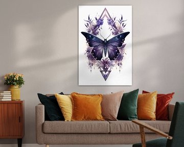 Geometric floral butterfly by haroulita