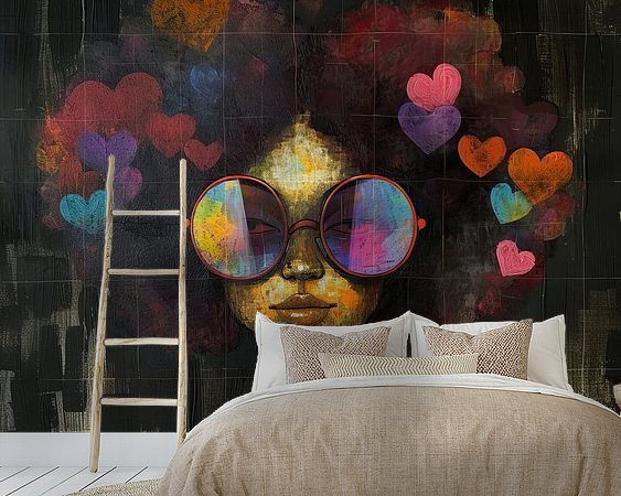 Voorbeeld van het werk in een kamer