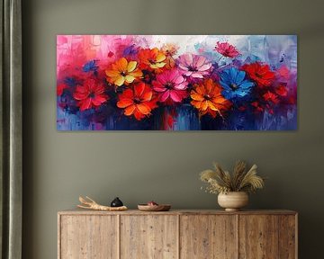 Kleurrijk Stilleven | Floral Chroma Burst van Kunst Company
