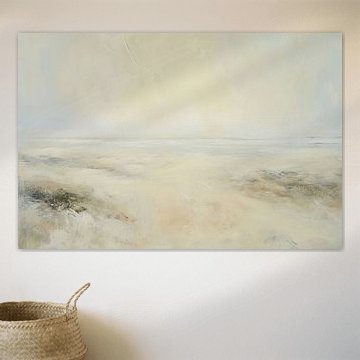 Abstrakte Landschaft Pastell | Flüsternde Weite