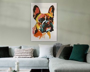 Bulldoggenkunst | Ausdrucksstarkes Bulldoggenportrait von De Mooiste Kunst