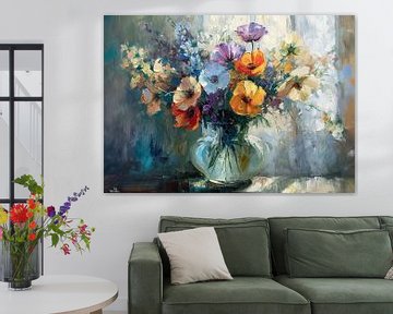 Art floral expressif | Danse des couleurs sur Blikvanger Schilderijen