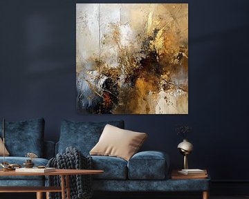 Goud Abstract | Goud Abstract Spel van ARTEO Schilderijen