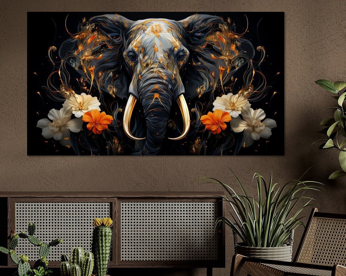 Voorbeeld van het werk in een kamer