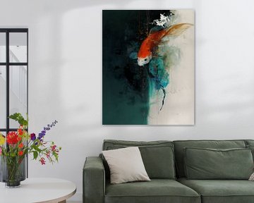 Moderne en abstract vis in warme kleuren van Studio Allee