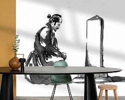 Voorbeeld van het werk in een kamer