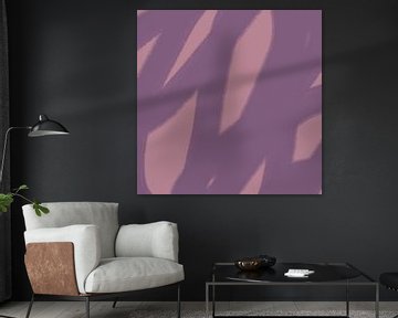 Boho abstracte lijnen in paars en roze. van Dina Dankers