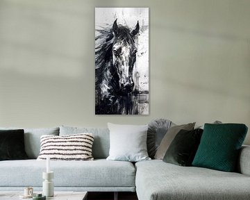 Whispering Shadows in the Portrait of a Horse by Color Square