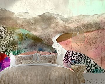 Abstracte Topografie van Geometrische Patronen