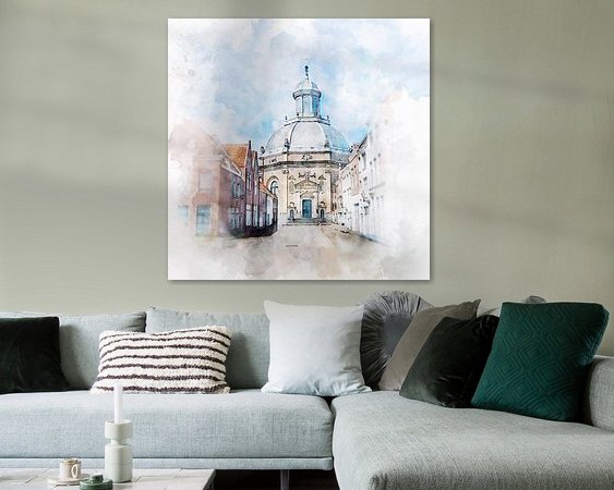 Voorbeeld van het werk in een kamer