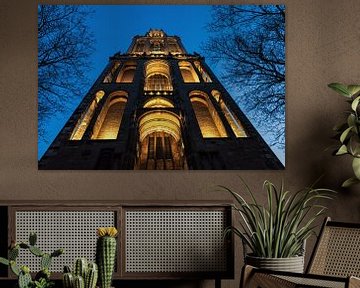 Domtoren in de avond, Utrecht van Martijn Schruijer