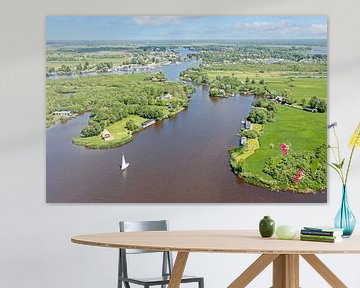 Luchtfoto van nationaal park Alde Feanen in Friesland Nederland van Eye on You