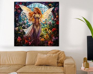 Stained glass fairy by haroulita