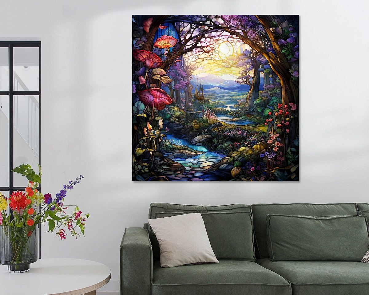 Voorbeeld van het werk in een kamer