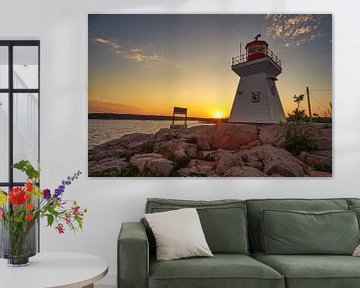 Sonnenuntergang am Leuchtturm von Ontario von Vivo Fotografie