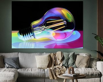 Kleurrijke reflecties in een lamp 10 van Jaap Tanis