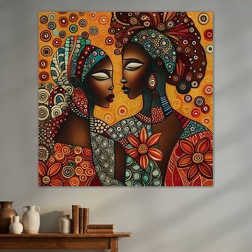 Œuvre d'art émotionnelle d'une fille et d'un garçon amoureux