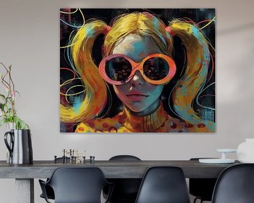 Pop Art Portrait | Vibrant Optic Illusion sur Caprices d'Art