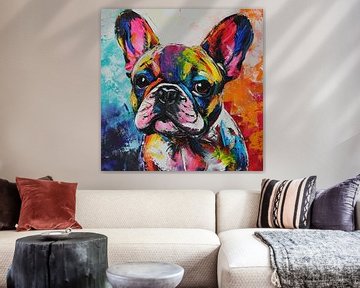 Bulldog Kunstwerk | Expressieve Bulldog Kunst van De Mooiste Kunst