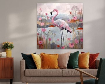 Rosa Flamingo von De Mooiste Kunst