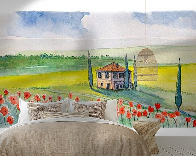 Voorbeeld van het werk in een kamer