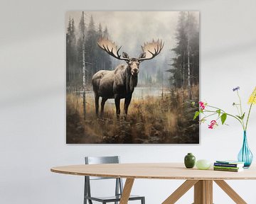 Eland in het bos van TheXclusive Art