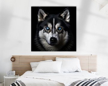 Huskey-Porträt von TheXclusive Art