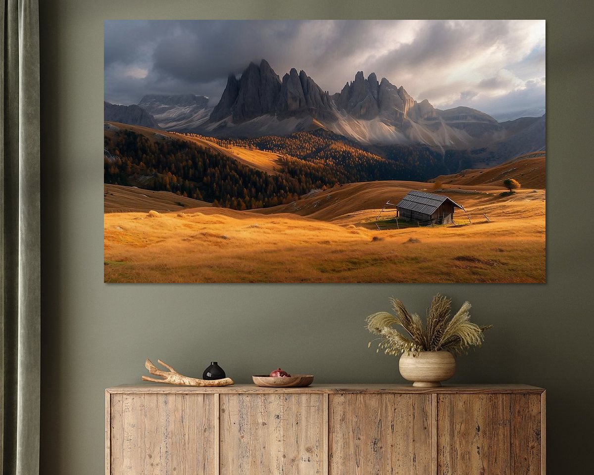 Voorbeeld van het werk in een kamer