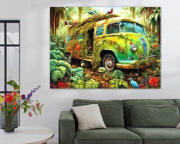 Hippie Bus im Dschungel von Quinta Mandala