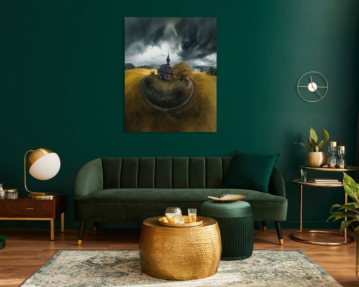 Voorbeeld van het werk in een kamer