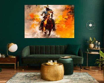Cowboy on horseback by Dunto Venaar