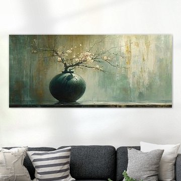 Stillleben Erdtöne | Flüsterblütenresonanz von Kunst Laune