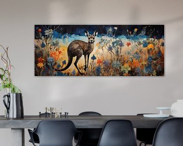 Kangourou coloré sur De Mooiste Kunst