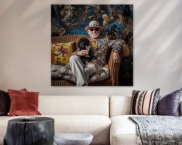 Flamboyante oude man 10 van DNH Artful Living