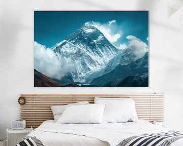 Indrukwekkend uitzicht op Everest van fernlichtsicht