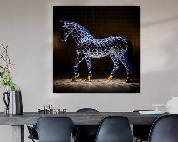 Delfts blauw paard 3 van DNH Artful Living