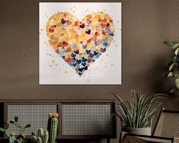 Multi colour heart by Lauri Creates