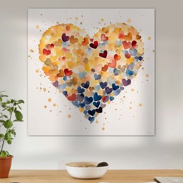 Multi colour heart
