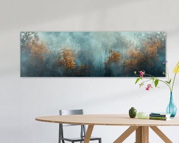Herfstkleuren met mist