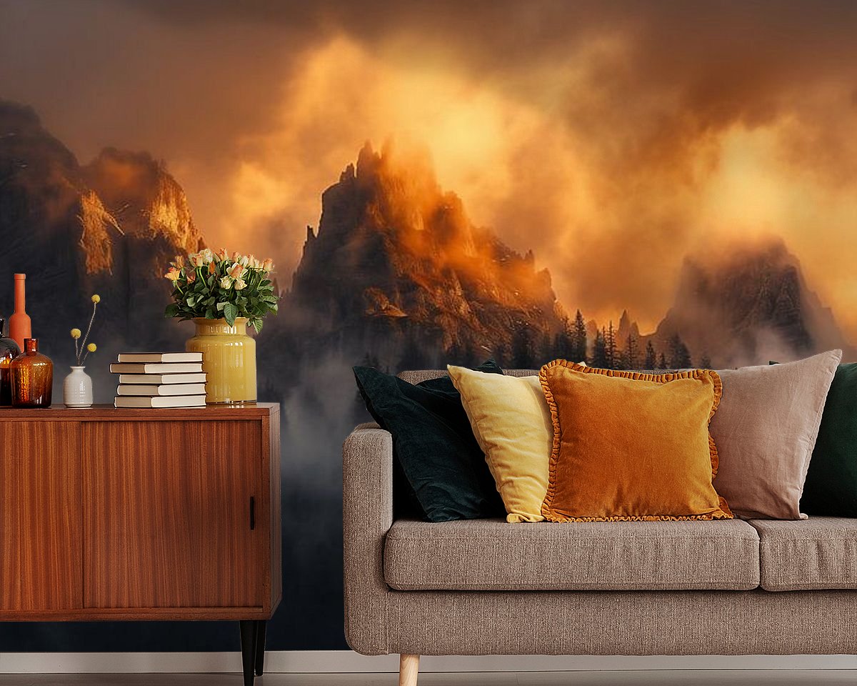 Voorbeeld van het werk in een kamer