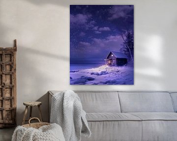 Winter droom hut panorama