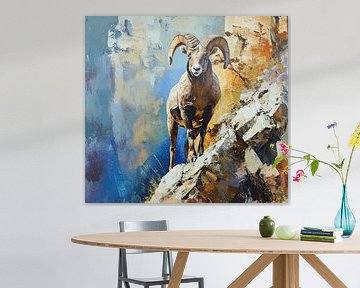 Peinture de la falaise du Bélier