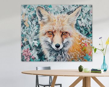 Malerei Fuchs Bunt von Kunst Kriebels