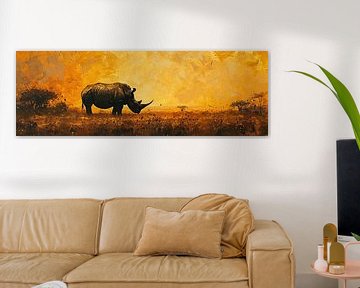 Painting Rhinoceros by Kunst Kriebels