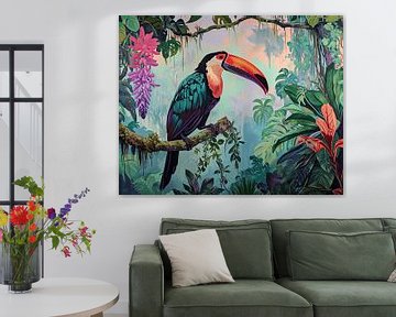 Peinture d'un toucan sur Caprices d'Art