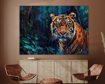 Peinture de l'art du tigre sur Kunst Kriebels