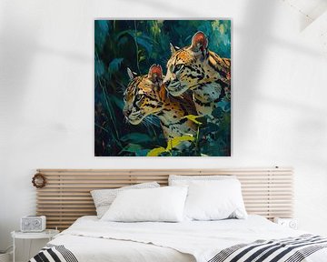 Schilderij Ocelots