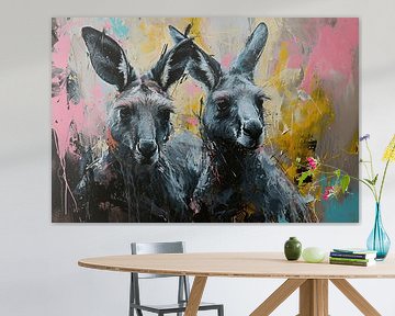 Malerei Kangeroes Abstrakt von Kunst Laune