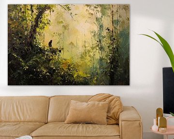 Schilderij Aap Jungle van Kunst Kriebels