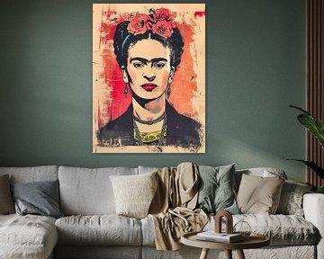 Frida | Retro zeefdruk van Frank Daske | Foto & Design